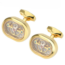 High quality French mens tourbillon movement cufflinks copper luxury mens cufflink shirt